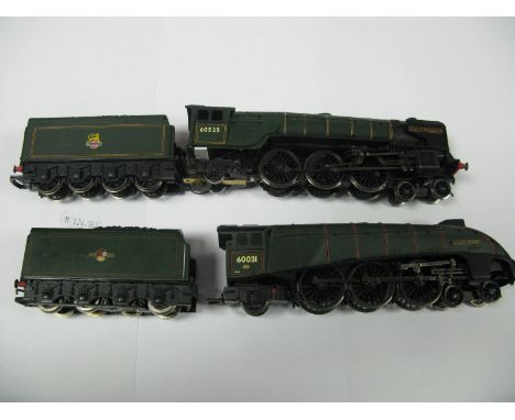 A Hornby "OO" Gauge Class A4 4-6-2 Locomotive and Eight Wheeled Powered Tender, R/No. 60031, 'Golden Plover', BR green; toget