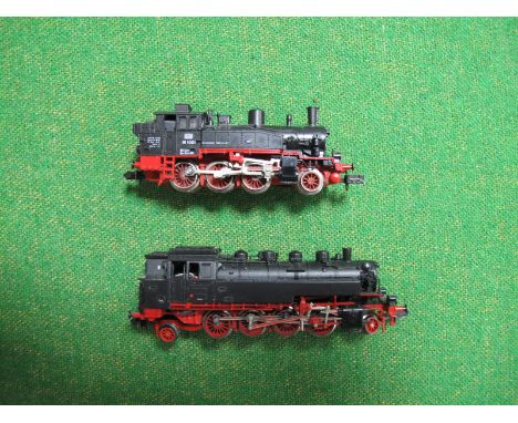 Two "N"Gauge Fleischmann Steam Locomotives, DB Railways, unboxed. class 91 2-6-0 R/No 91.1001, plus class BR86 2-8-2. conditi