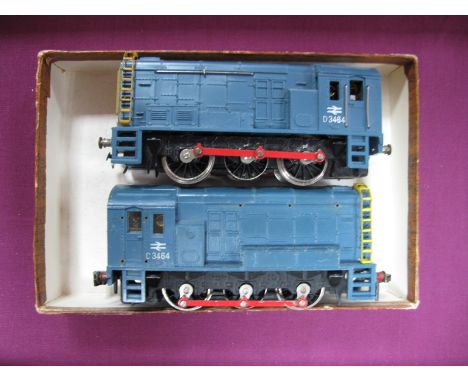 Two Wrenn "OO"Gauge/4mm Two Rail Class 08 Diesel Shunter Locomotives, ref 2232 BR blue R/No D3464, condition fair to good, bu