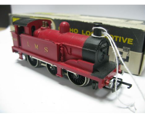 Wrenn "OO"Gauge/4mm Ref 2204 2 Rail, 0-6-0 tank locomotive LMS red, R/no 7420 - incorrect box - condition good.