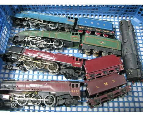 Five Hornby Dublo "OO"  Steam Locomotives, for spares, repair, renovation, 2 rail "A4 Seagull" 4-6-2 and tender 3 rail "A4 Ma