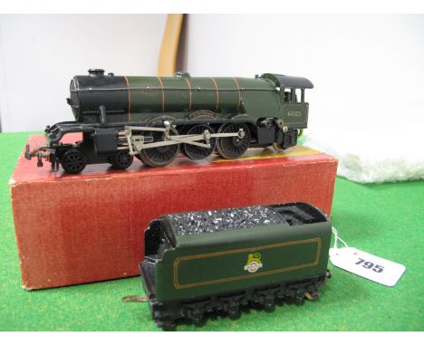Trix T.T.R Three Rail Ref 1/540 Class A3 4-6-2 Steam Locomotive and Eight Wheel Tender, LNER green "Scotsman" R/No 60103 - bo