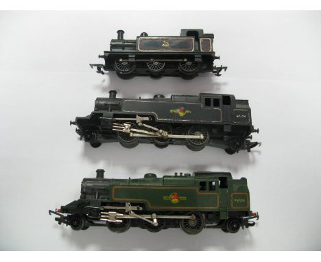 Three Tri-ang "OO" Gauge Locomotives, comprising of 2-6-2 3MT Locomotive, R/No. 82004, BR green, 2-6-2 3MT Locomotive, R/No. 