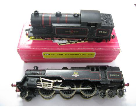 Two Hornby Dublo Tank Locomotives - Two Rail, Ref 2217 0-6-2 BR black R/No 69550 boxed, very good condition; Ref EDL18 2-6-4T