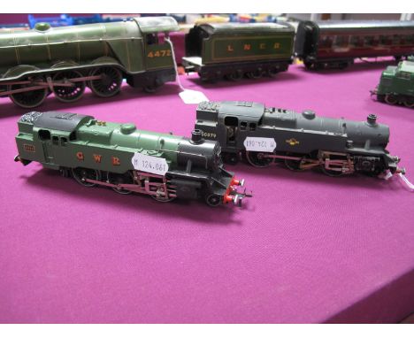 Two Hornby Dublo Steam Locomotives, Unboxed, Class 4MT standard tank 2-6-4T matt black - re-numbered 80079-2 rail; Ref EDL18,