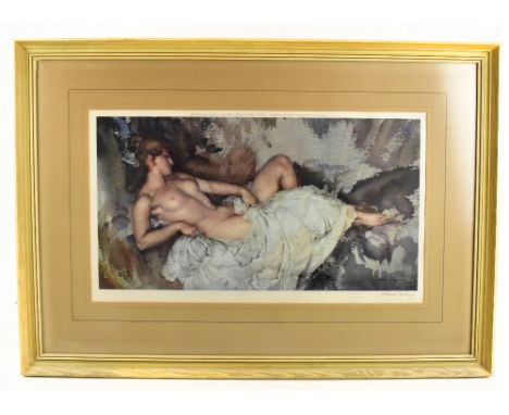 SIR WILLIAM RUSSELL FLINT (1880-1969); a signed limited edition coloured print, nude female, signed in pencil lower right wit