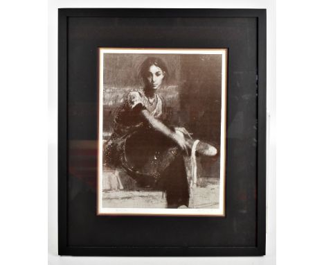 HAROLD RILEY DL DLitt FRCS DFA ATC (born 1934); a signed hand embellished limited edition coloured print, 'Dancer', signed an