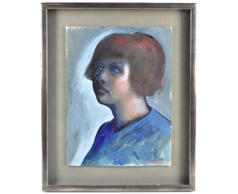 PETER HOWSON OBE (Scottish, born 1958); watercolour, 'Julie', signed, inscribed on Flowers East label verso, 40 x 29cm, frame