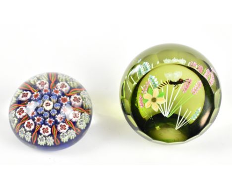 CAITHNESS; a limited edition paperweight, Dragonfly', 43/200, together with a Strathearn glass paperweight (2).Additional Inf