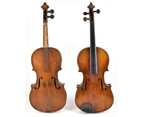 A full-size German violin, branded on the scroll 'Imperial Violin Copy Straduari' and also branded to the button, with two-pi