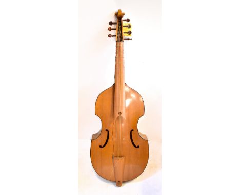 A modern Baroque style bass viol, unnamed.Additional InformationOverall in good condition with no major damage, some minor sc