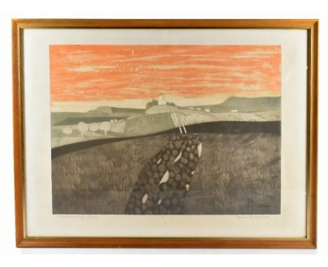 JOHN BRUNSDON ARCA (1933-2014); pencil signed print, ‘EDLESBROUGH CHURCH’, 55.5 x 75cm, framed and glazed. (D)Additional Info