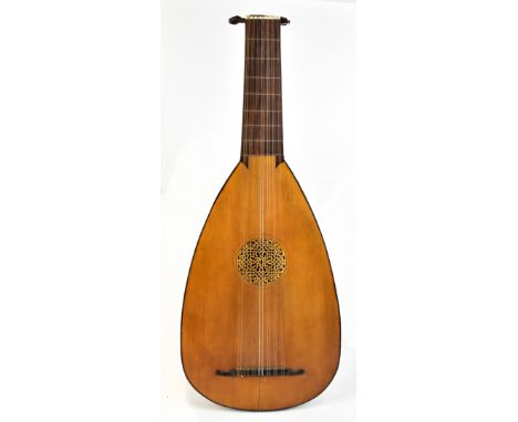 An unnamed fourteen course Renaissance-style lute, length approx 80cm.Additional InformationOverall good.