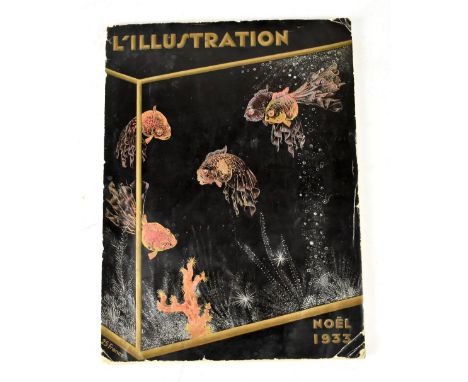 L’ILLUSTRATION, NOEL 1933, French art publication, with tipped in plates and other illustrations, decorative lacquer effect f