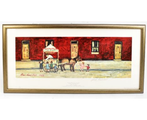 ALAN LOWNDES (1921-1978); pencil signed print, 'The Ice Cream Cart', 23 x 61cm, framed and glazed. (D)Additional InformationT