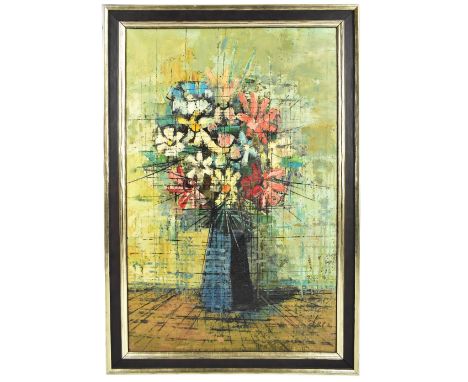 LUCA; oil on canvas, abstract still life study of flowers, signed, 61 x 41cm, framed. Provenance: private collection London.A