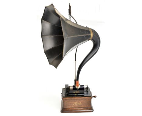 EDISON; a Model A Fireside two-speed combination model phonograph, serial no.7056, the reproducer with stamped marks ‘[...] s