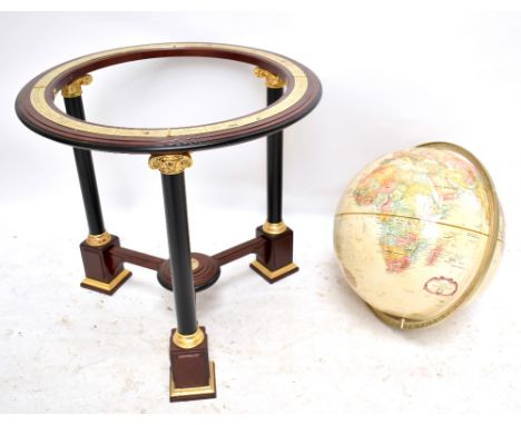 THE FRANKLIN MINT; a Millennium Edition 18" globe set within a brass mounted wooden frame.Additional InformationThe pins for 