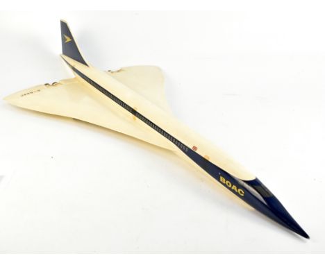 A 1970s BOAC fibreglass model of Concorde, length 116cm, wingspan 52cm.Additional InformationOne of the engine caps is missin