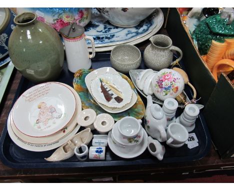 Paragon, Wedgwood Nursery Ware, USSR dolls tea service, Aynsley atomiser etc:- One Tray