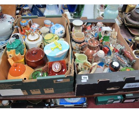 Ships-In-Bottles, stein, resin model horse and chariot, vases, novelty tea pots, butter dish, Noritake coffee service etc:- T