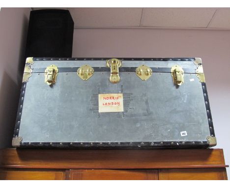 A Large Metal Trunk. 