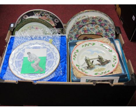 Coalport Christmas Plates, Royal Worcester Christmas plate G.Boycott Coalport "Century of Centuries" limited edition plate Ja