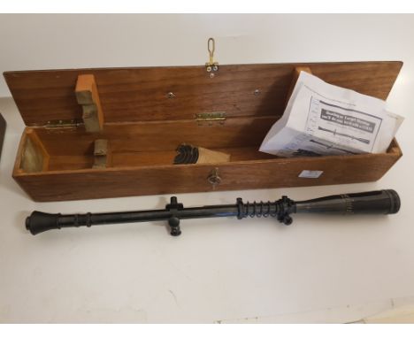 A Lyman Super Targetspot telescopic sight, mid 20th Century
Length 61cm, serial no 11932, together with a printed leaflet, st