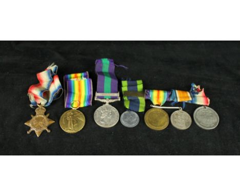 A collection of WWI and Queen Elizabeth II medals
Comprising 1914/15 star awarded to 2292 Private J M Turner of the West and 