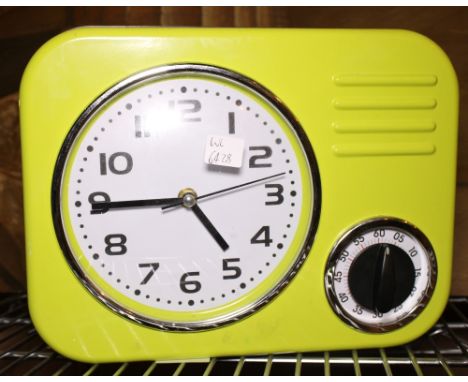 Vintage style kitchen clock with built in timer