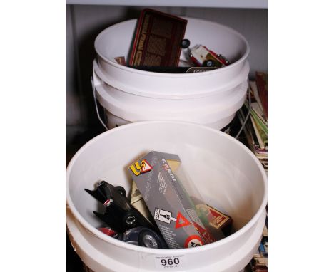 Two tubs of toy cars including Corgi etc