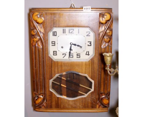 French 1920s ceramic wall clock
