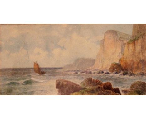 Seascape water colour painting signed Hider