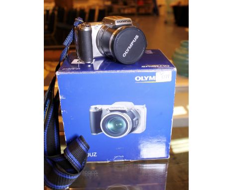 Boxed Olympus SP-800UZ digital camera with lenses
