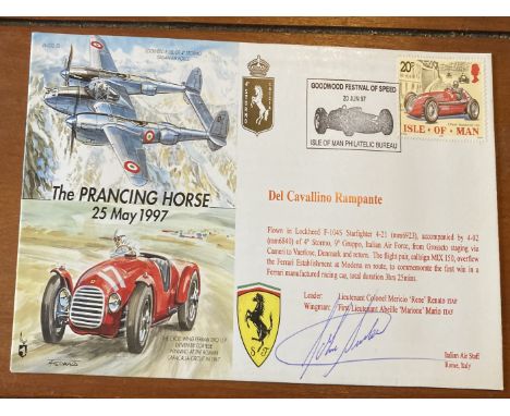 Motor Racing legend John Surtees signed 1997 Prancing Horse Ferrari cover. All autographs come with a Certificate of Authenti