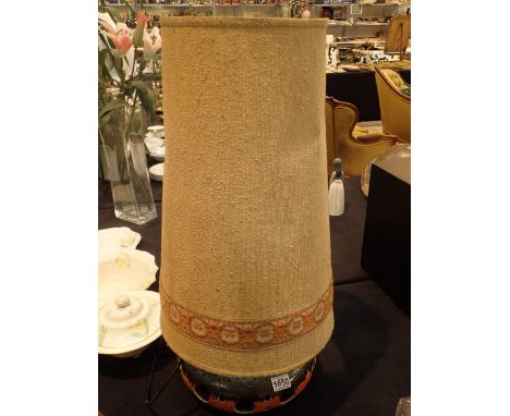 West German twin bulb lamp with shade