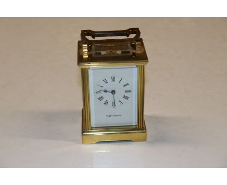 A Mappin & Webb Ltd. brass cased carriage clock 