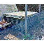 Palisade fencing - 16x panels and 15x posts. Measurements of the panels are 2037mm (h) x 2072mm (w).