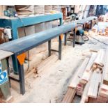 Adjustable height roller table 8m and Makita mitre saw and vacuum