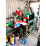 Ritsu Tap-4 Mortise & tenon Log Cabin Chalet manufacturing machine with 2x 6m infeed / outfeed