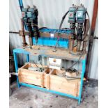 Four headed drill rig