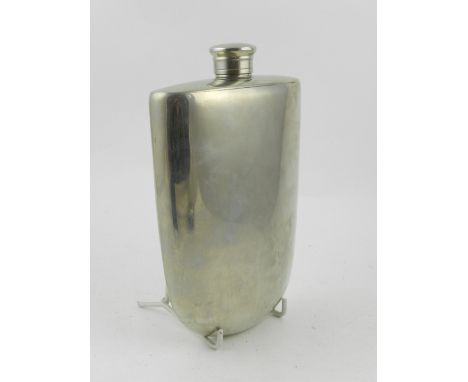 An unusual novelty Goliath hip flask, with screw cap. H.21cm W.14cm