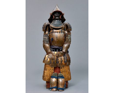 A fine Japanese Shogun suit of armor, late Edo, 18/19th C. Late Edo period. At the inside the cuirass is dated and signed in 