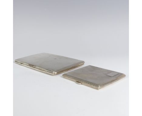 A small George V silver Cigarette Case, by W G Sothers Ltd., hallmarked Birmingham 1929, of rectangular form with engine turn