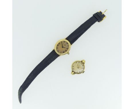 An 18ct gold Girard-Perregaux lady's Wristwatch, cal. 73B 103 17-jewels movement, 19mm case diameter, no strap, together with