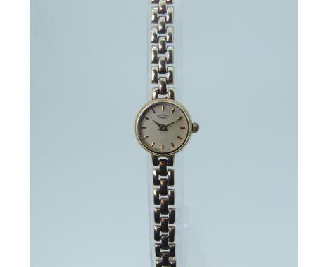 A 9ct gold lady's Rotary Wristwatch, on 9ct gold bracelet strap, gross total weight 12.7g.