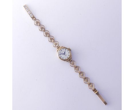 Two 9ct gold lady's Rotary Wristwatches,&nbsp;on 9ct gold bracelet straps, gross total weight 28.5g, together with a lady's O
