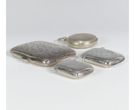 A George V silver Cigarette Case, by&nbsp;Joseph Gloster Ltd., hallmarked Birmingham, 1929, of hinged rectangular form with f