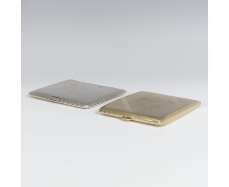 A smart George V silver gilt Cigarette Case, by&nbsp;Padgett &amp; Braham Ltd., hallmarked London, 1928, of hinged rectangula