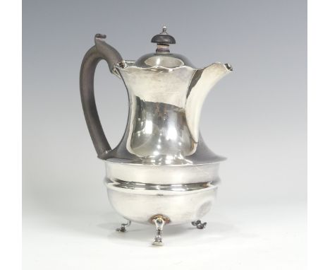 A George V silver Hot Water Pot, by&nbsp;George Nathan &amp; Ridley Hayes, hallmarked Chester 1912, of waisted circular form 